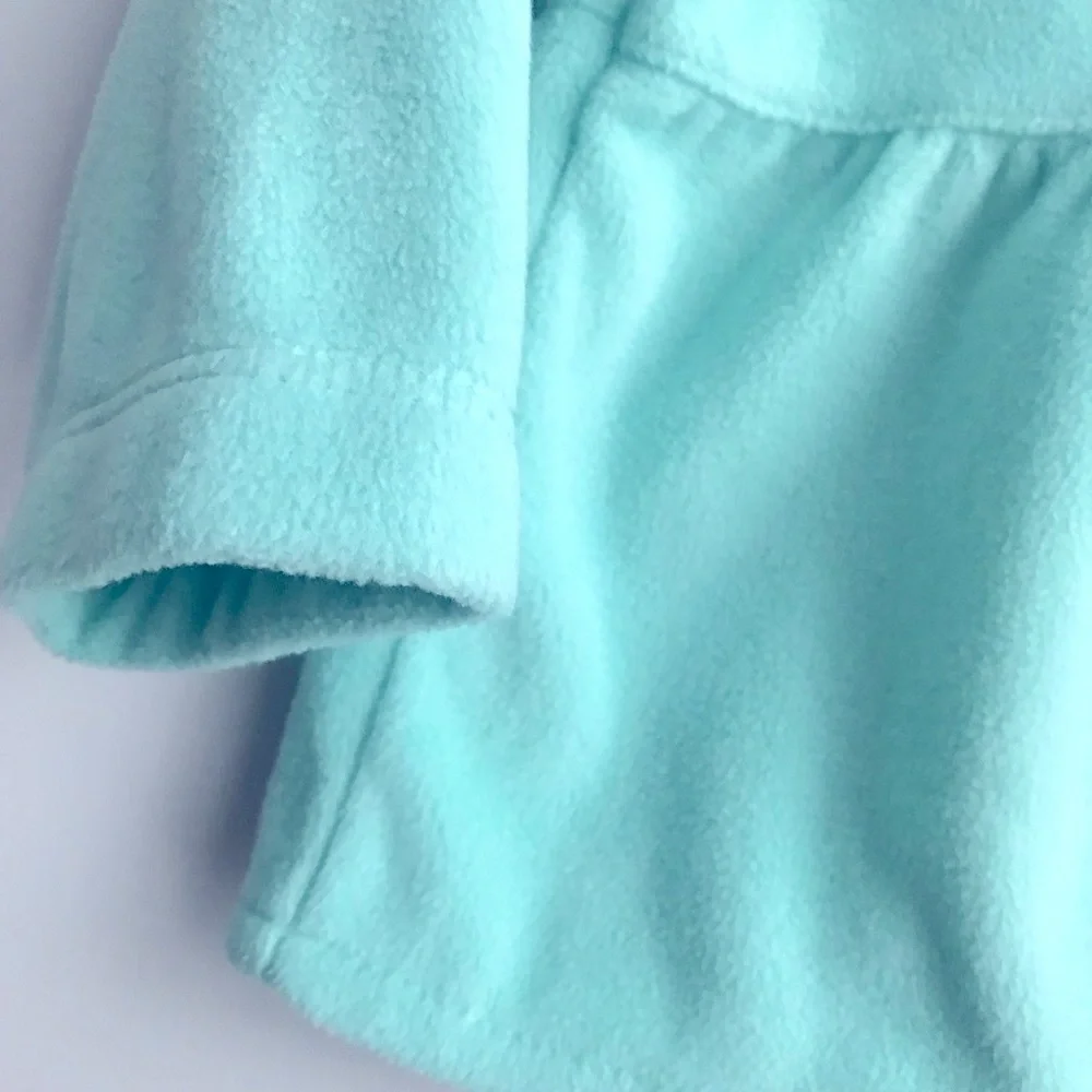 baby girl soft fleece hooded button down jacket